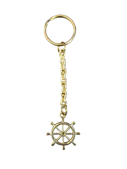 Handmade Keychain with Ship Wheel Charm