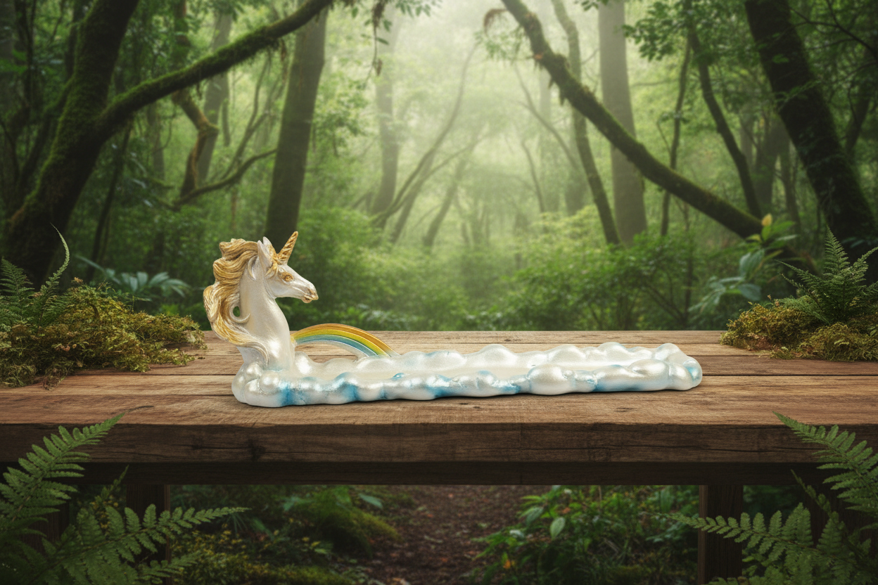 Unicorn Rainbow Incense Holder with Free Incense