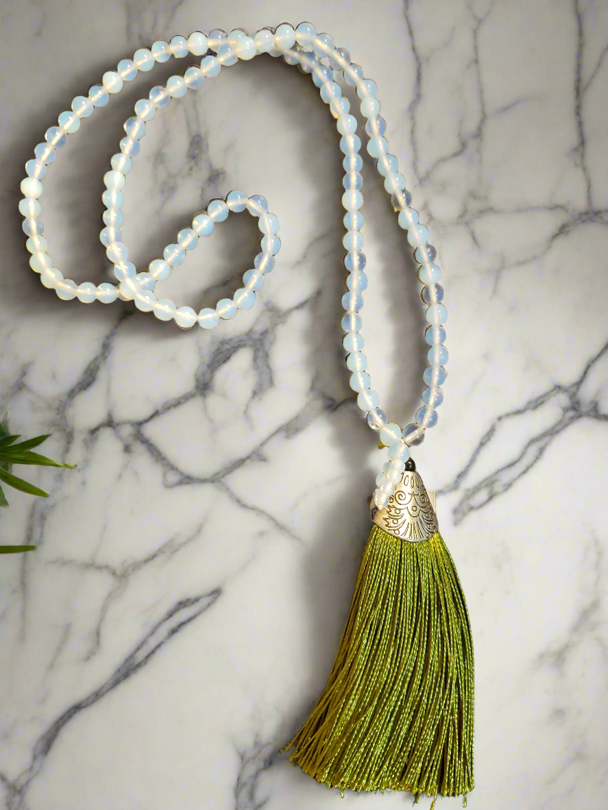 Mala with 6mm Opalite Beads