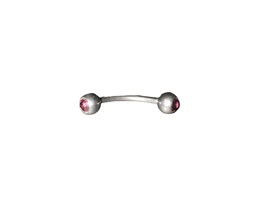 Purple Crystal Steel Eye Brow Piercing