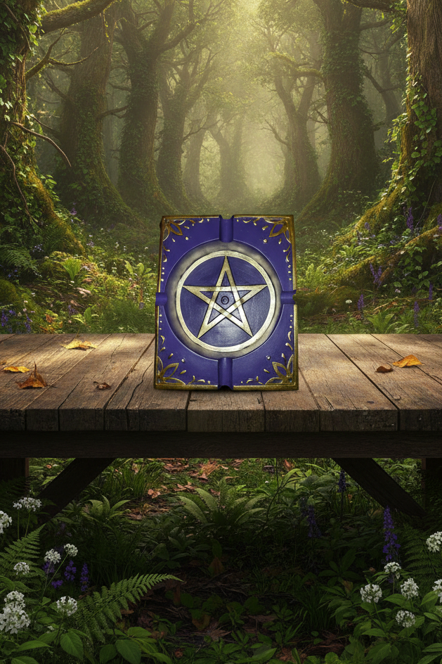 Pegan Journal Ash Tray/Incense Burner with Pentagram Star