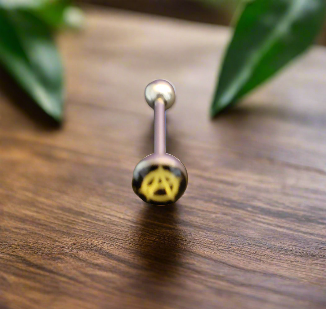 Stainless Steel 316L Anarchy Tongue Piercing