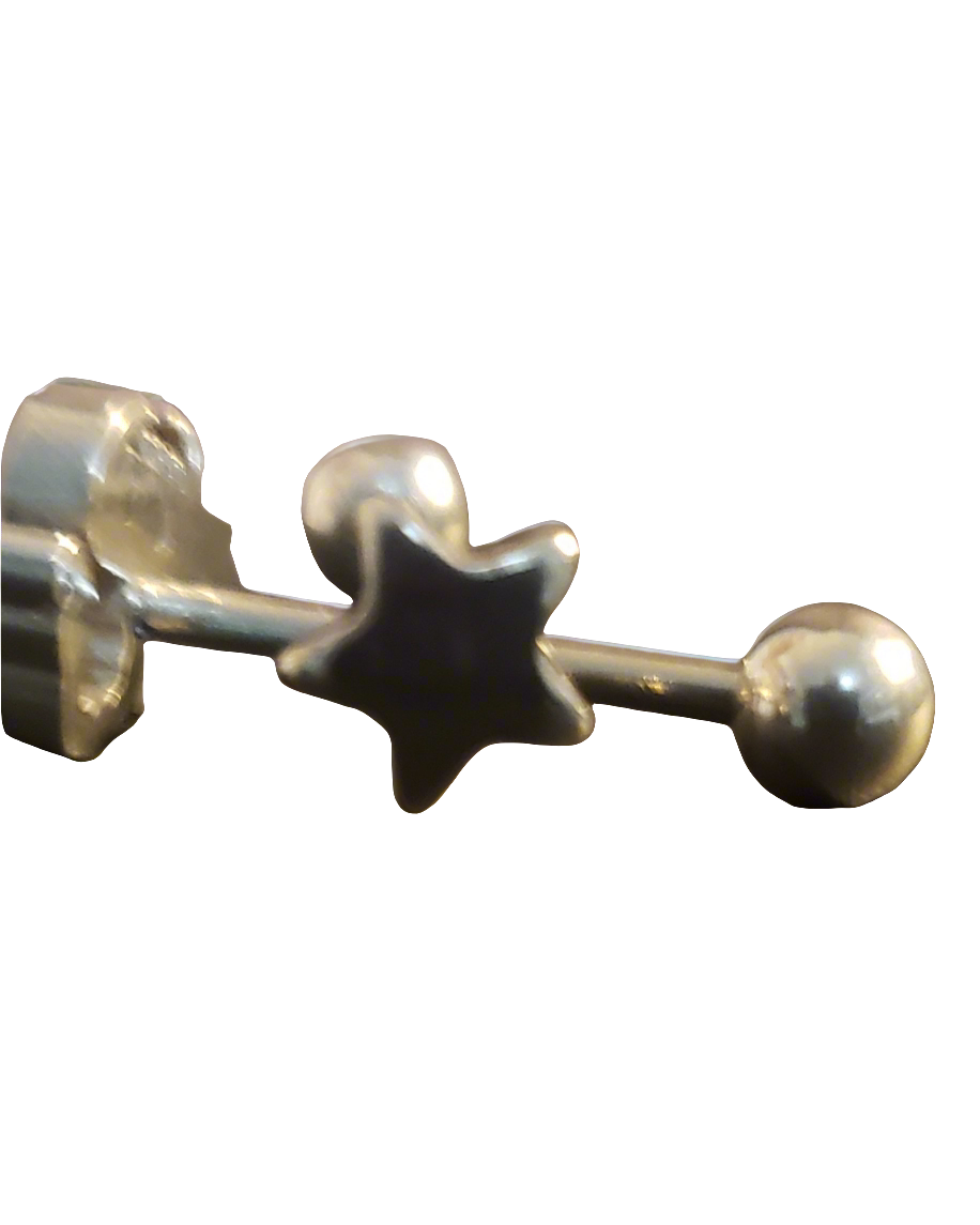 Stainless Steel 316L Star Tongue Piercing