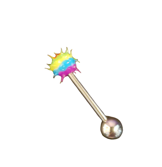 Stainless Steel 316L Multicolored Tongue Piercing