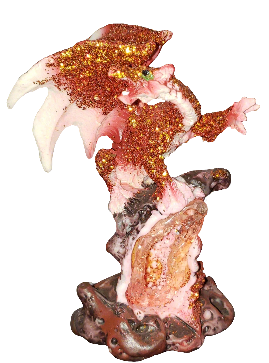 Dragon with Red Geode Figurine