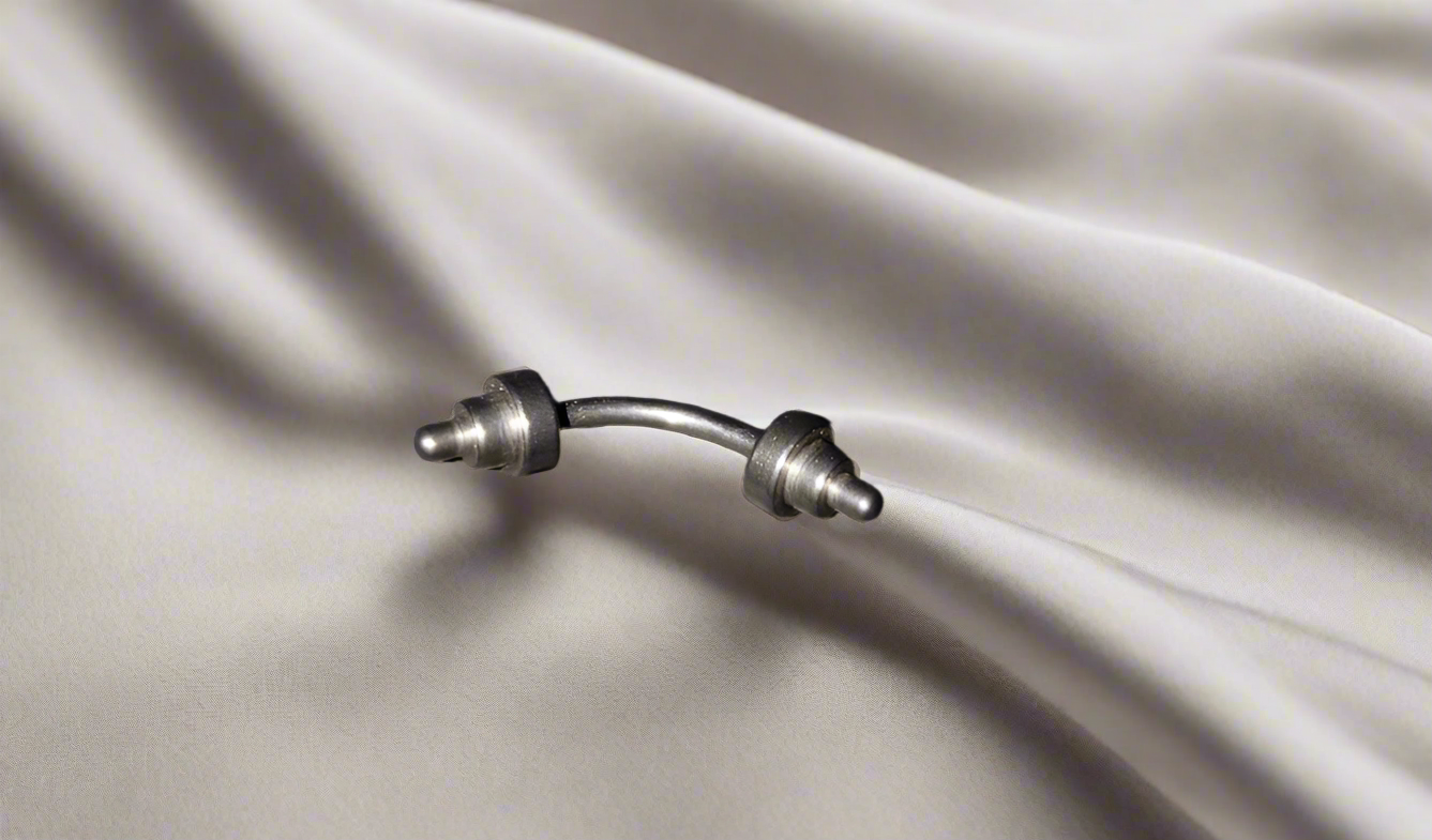 Small Barbell Cones Steel Eye Brow Piercing
