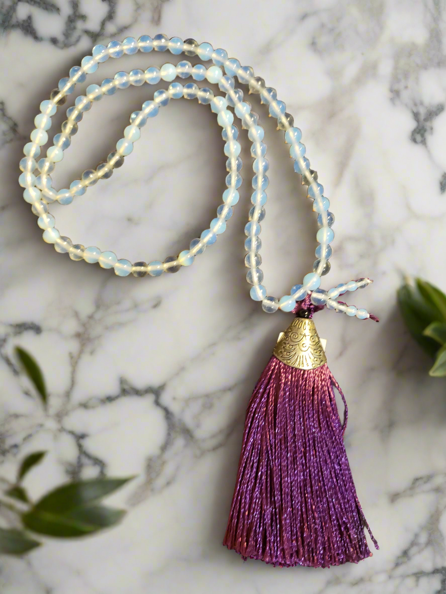 Mala with 6mm Opalite Beads