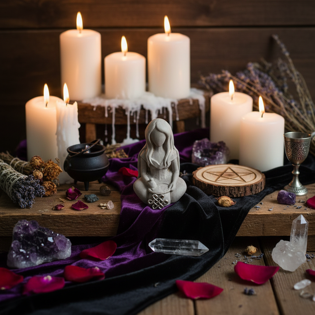 Ancient Goddess Terra Cotta Figurine Cerridwen