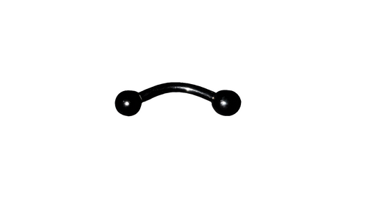 Black Titanium Eye Brow Piercing with Ball Ends