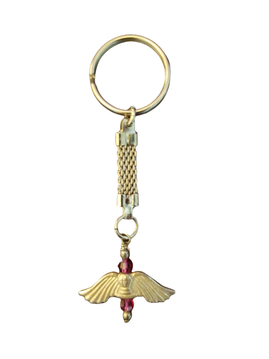 Handmade Keychain with Wings Charm