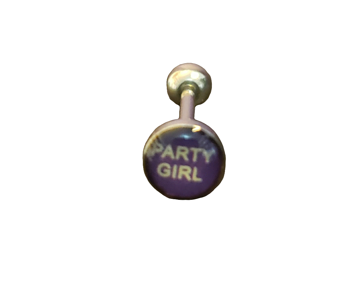 Stainless Steel 316L "Party Girl" Tongue Piercing