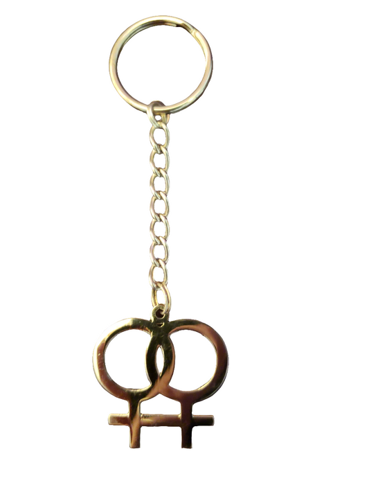 Handmade Keychain with Gay Pride Venus Symbols