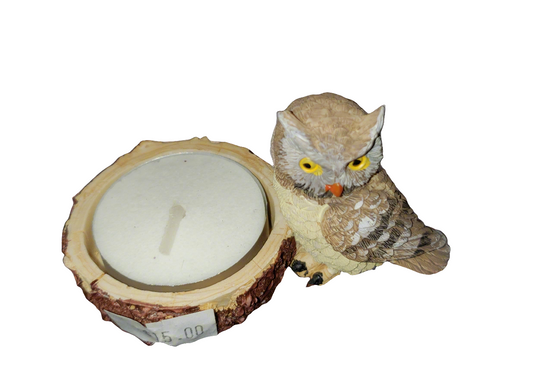 Brown Owl Tea Light Holder