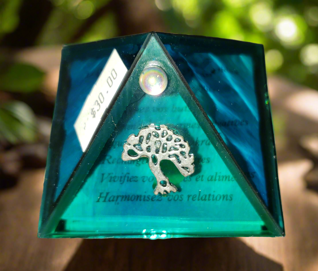 Glass Mini Pyramid Tree of Life