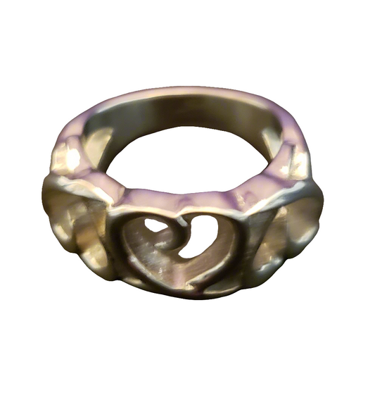 Stainless Steel Triple Heart Ring