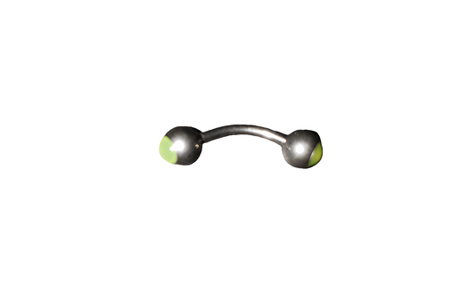 Green Opal Steel Eye Brow Piercing