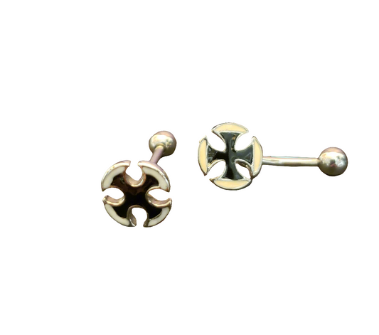 Stainless Steel 316L Maltese Cross Belly & Tongue Piercing