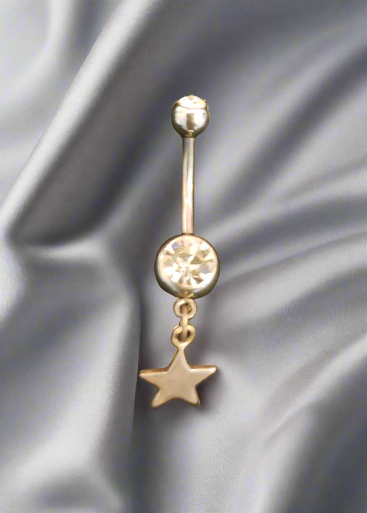 Belly Piercing Stainless Steel 316L with Dangling Star