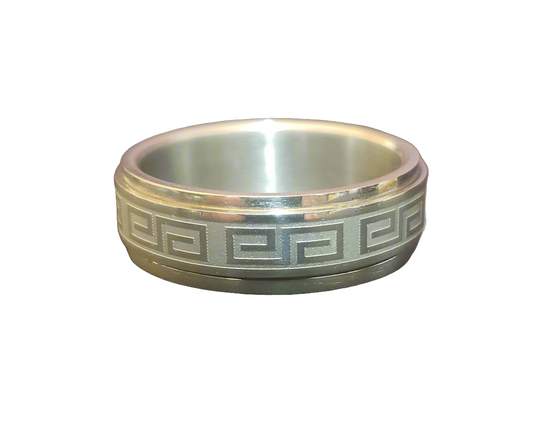 Spinner Ring Greek Key