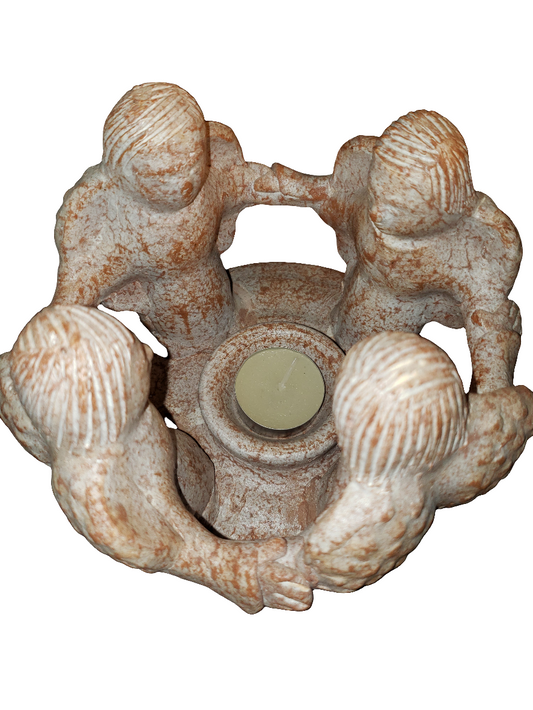 Terra Cotta Circle of Angles Tea Light