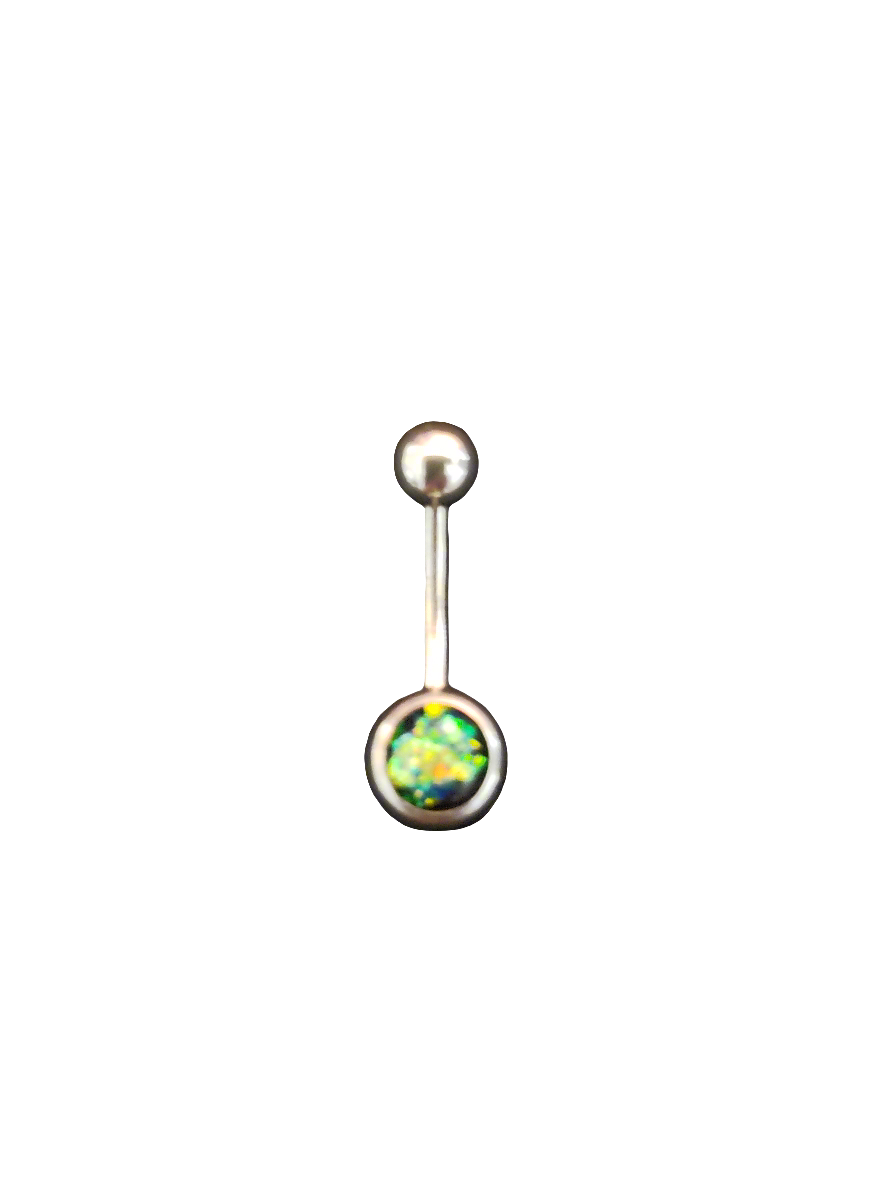 Stainless Steel Black Belly Piercing