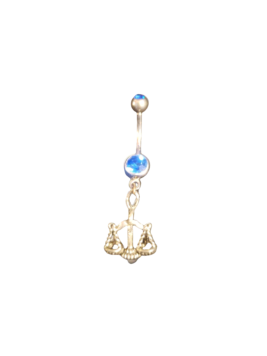 Belly Piercing Stainless Steel 316L with Dangling Libra Charm