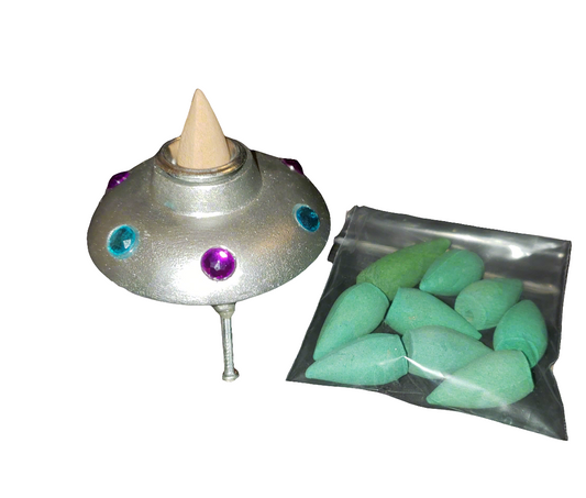 Mini Alien Ship Back Flow Incense Burner