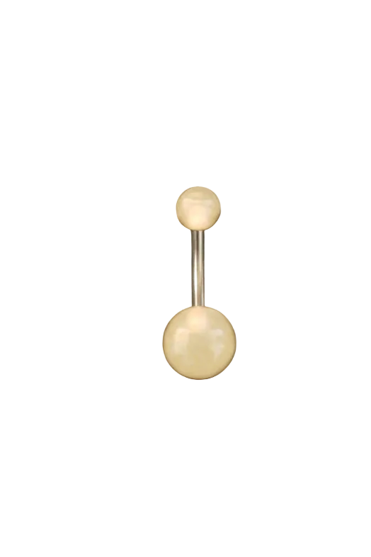 Peach Glow acrylic belly button ring in 316l stainless steel 