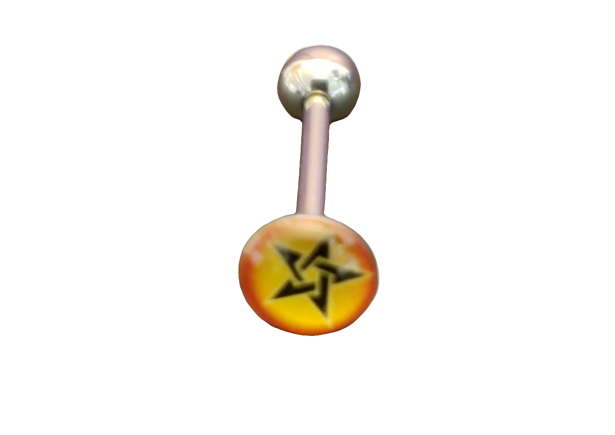 Stainless Steel 316L Star Tongue Piercing