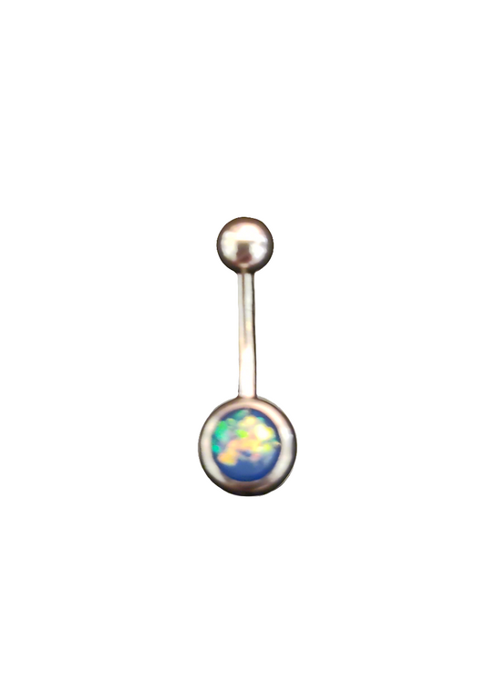 Stainless Steel Navy Opal Belly Piercing