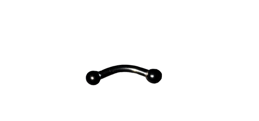 Black Titanium Eye Brow Piercing with Ball Ends