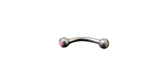 Pink Opal Steel Eye Brow Piercing