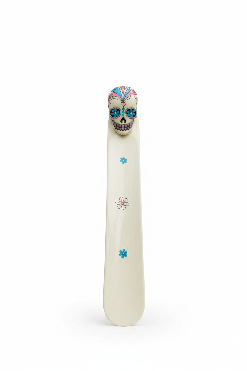 Sugar Skull Resin Incense Holder - Free Incense on a white background.