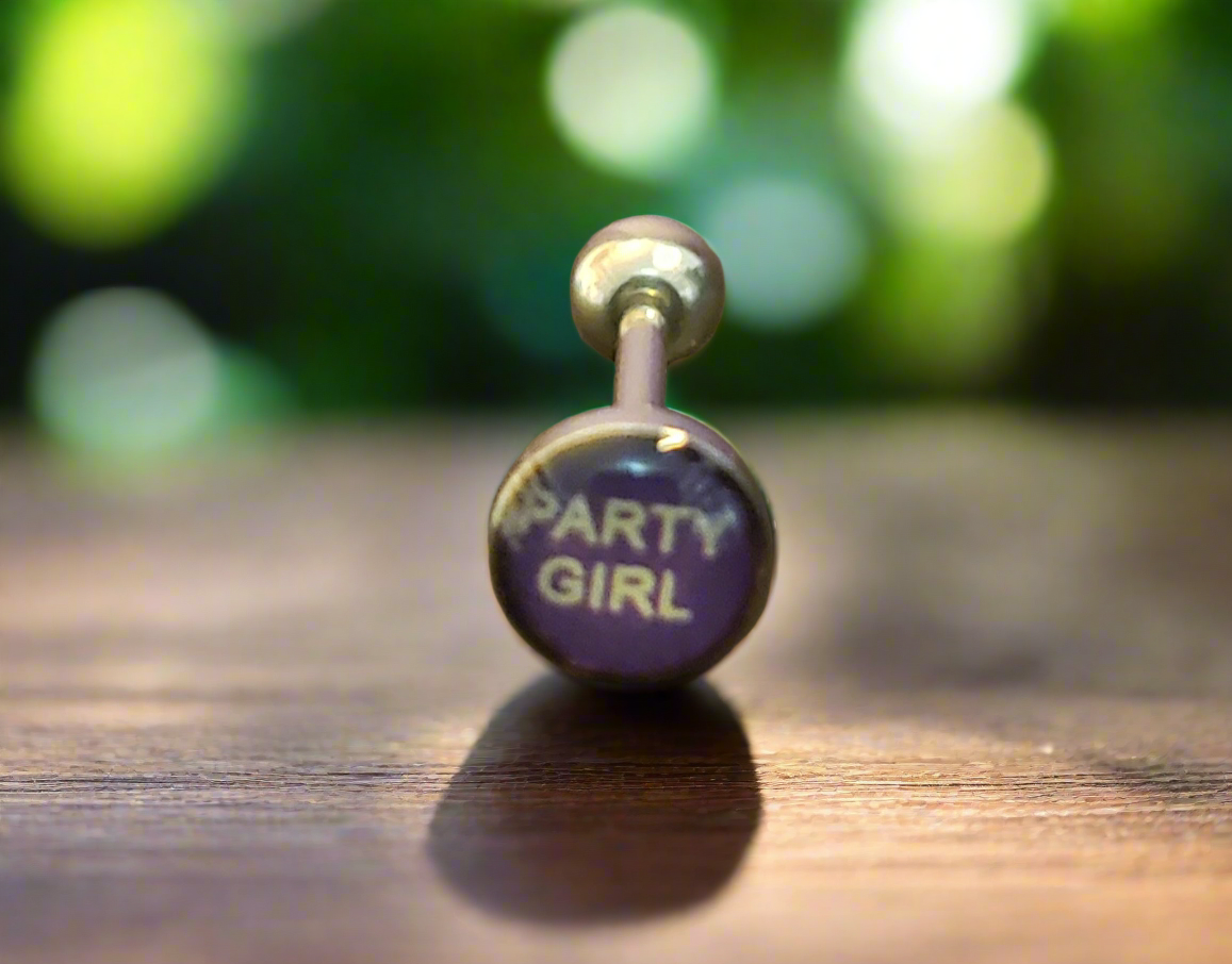 Stainless Steel 316L "Party Girl" Tongue Piercing