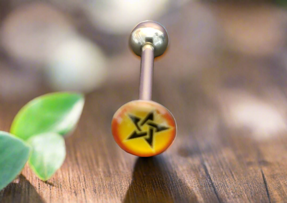 Stainless Steel 316L Star Tongue Piercing