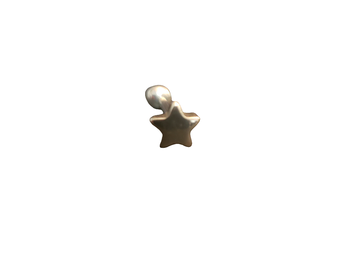 Stainless Steel 316L Star Tongue Piercing