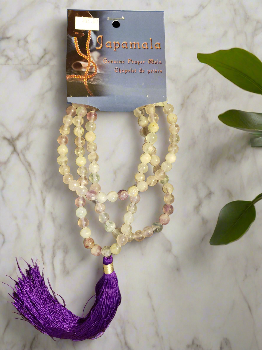 Mala with Rainbow Fluorite Beads