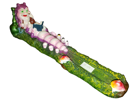 Caterpillar with Mushrooms Incense Holder