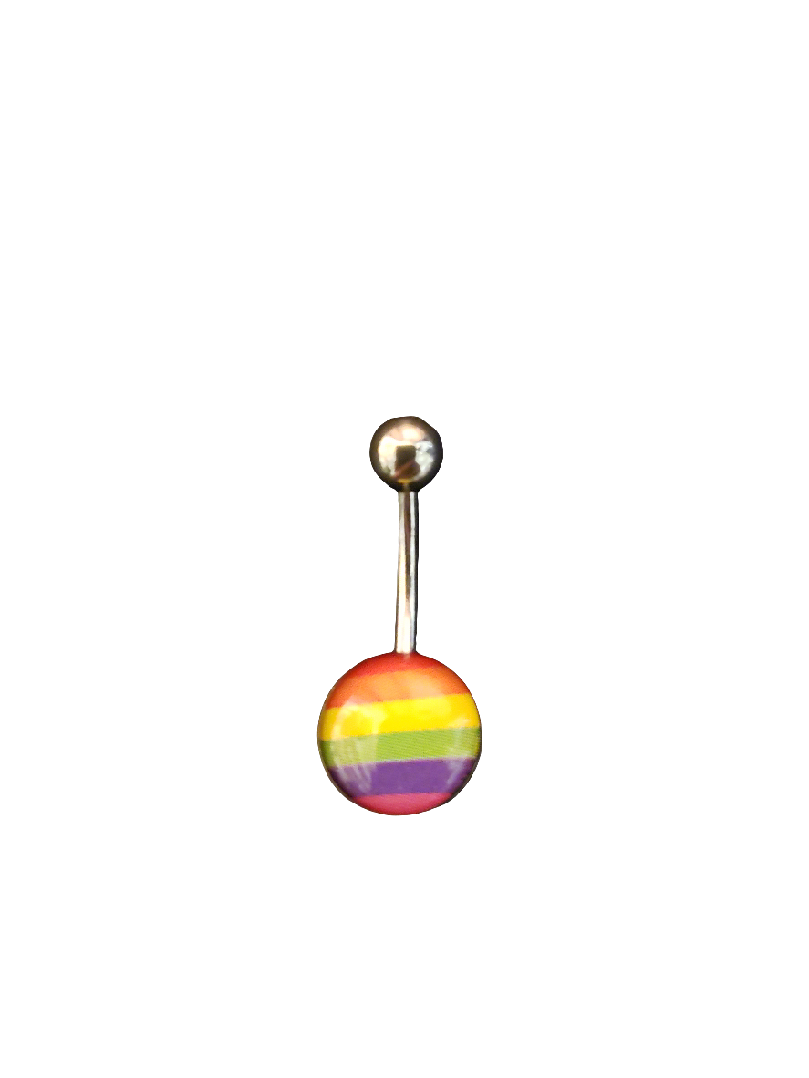 Stainless Steel Rainbow Belly Piercing