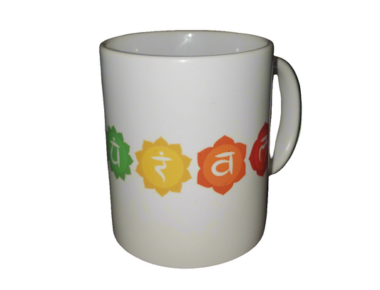 Coffee Mug with 7 Chakras Symbols