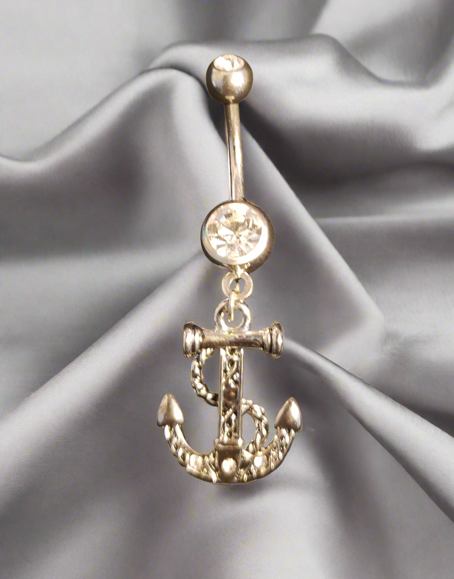 Belly Piercing Stainless Steel 316L with Dangling Lg Anchor