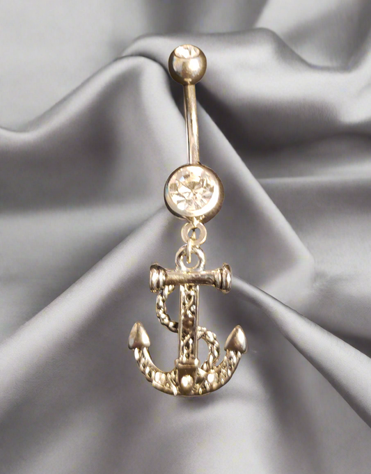 Belly Piercing Stainless Steel 316L with Dangling Lg Anchor