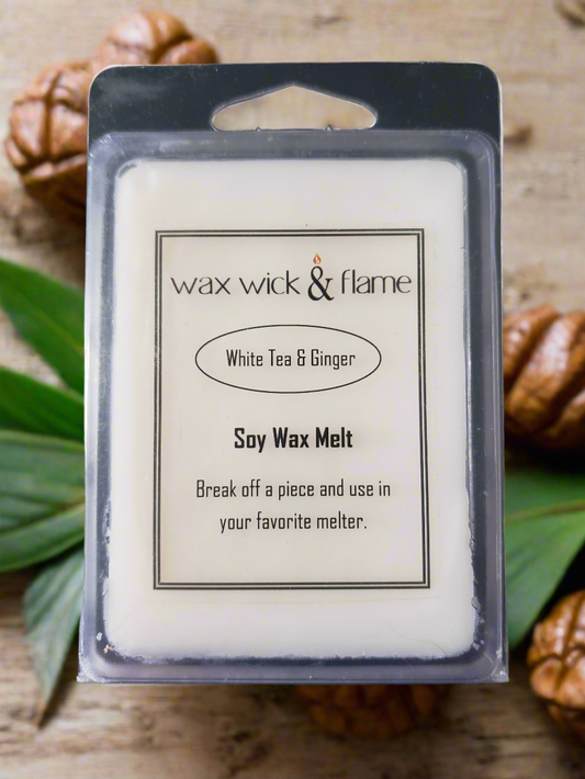 White Tea & Ginger rganic Soy Essential Oil Wax Melts