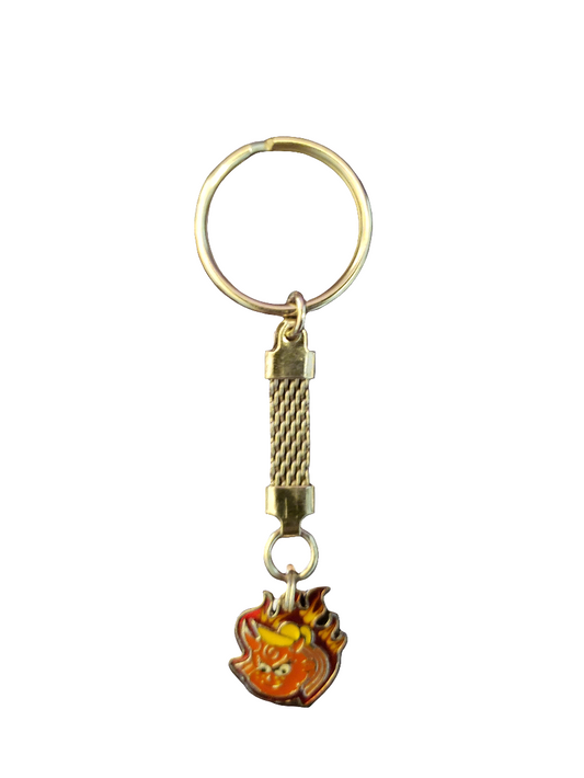 Handmade Keychain with Little Red Devil Charm