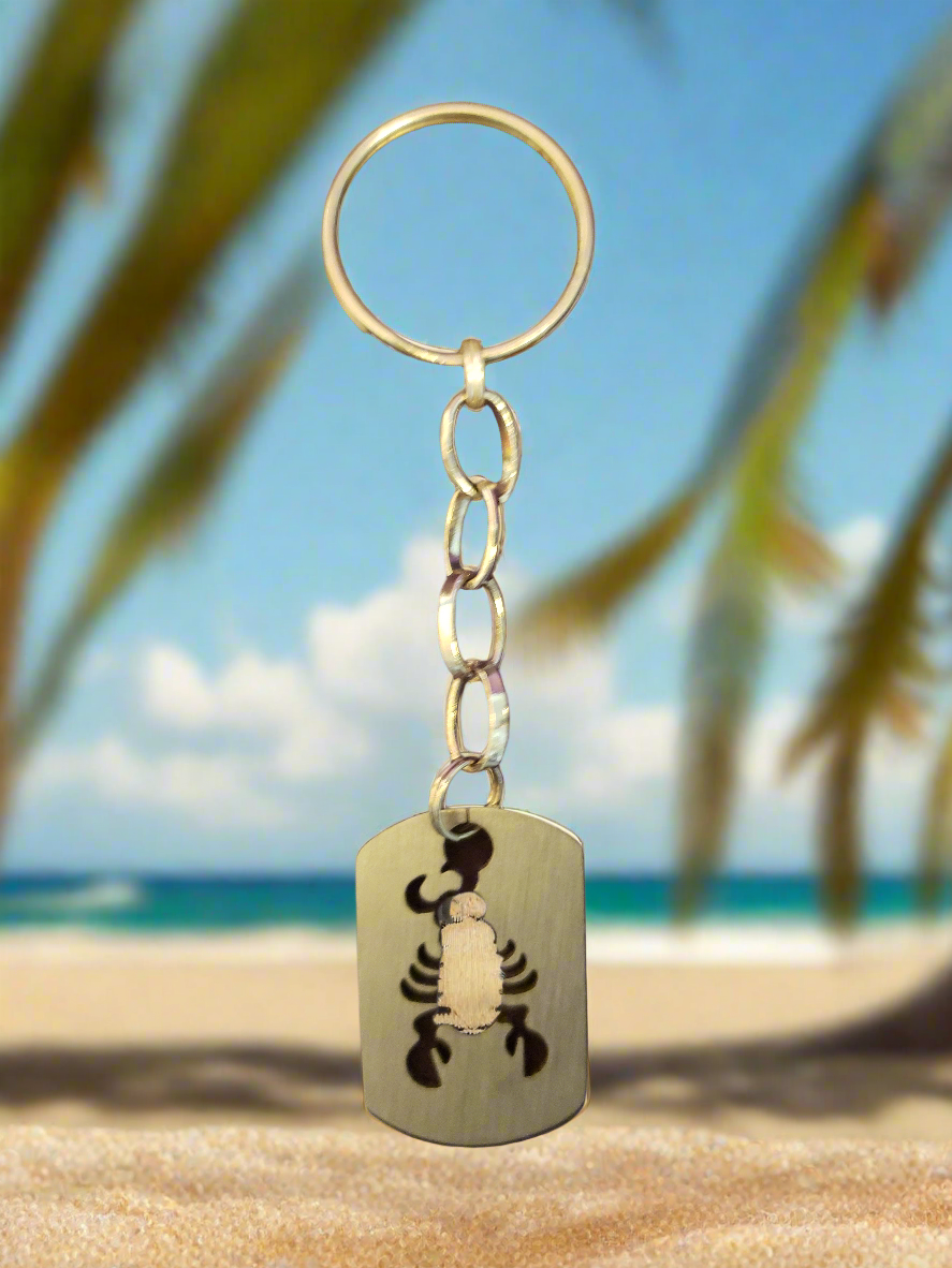 Handmade Keychain with Lobster Charm