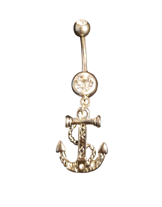 Belly Piercing Stainless Steel 316L with Dangling Lg Anchor