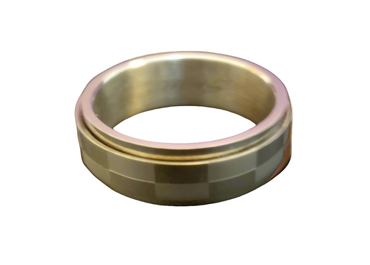 Spinner Ring Large Checker Pattern