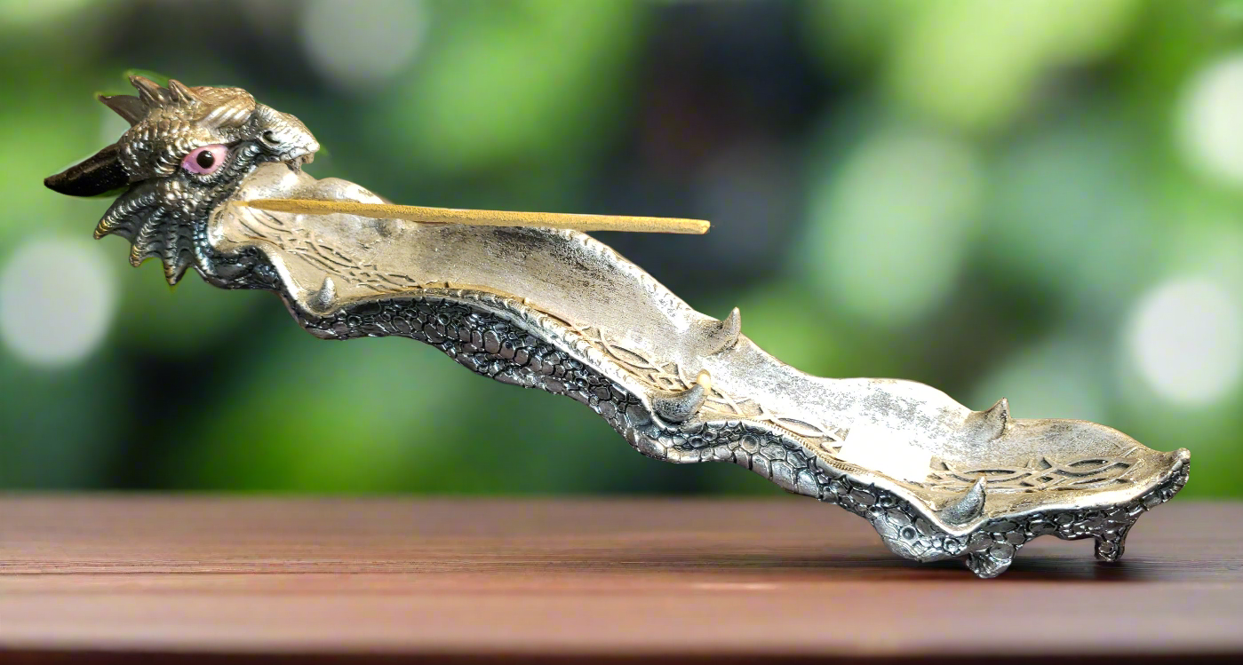 Open Jaws Dragon Incense Holder