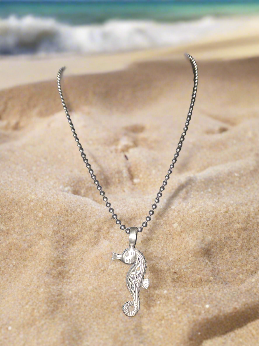 Stainless Steel Chain with Seahorse Pendant