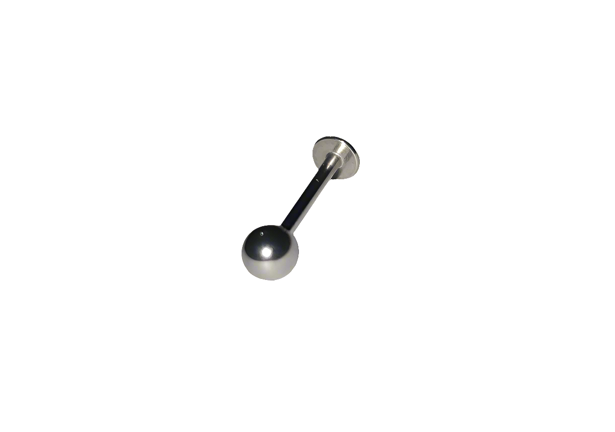Stainless Steel Labret/Monroe Piercing with Steel Ball